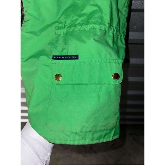 Lauren Ralph Lauren Green & Navy Reversible Gilet Vest Size L - Picture 3 of 11